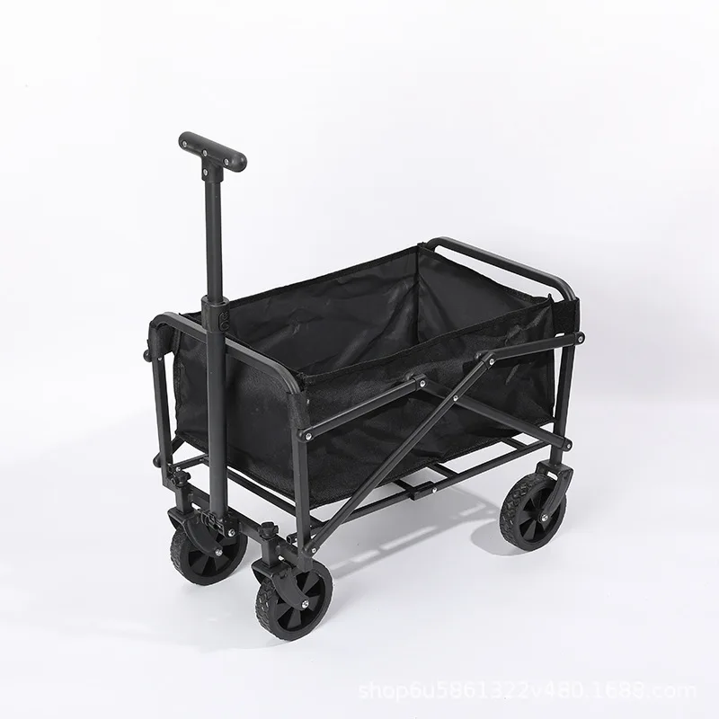 

Outdoor large camper children reclining metal folding stall trolley portable outing camping trolley