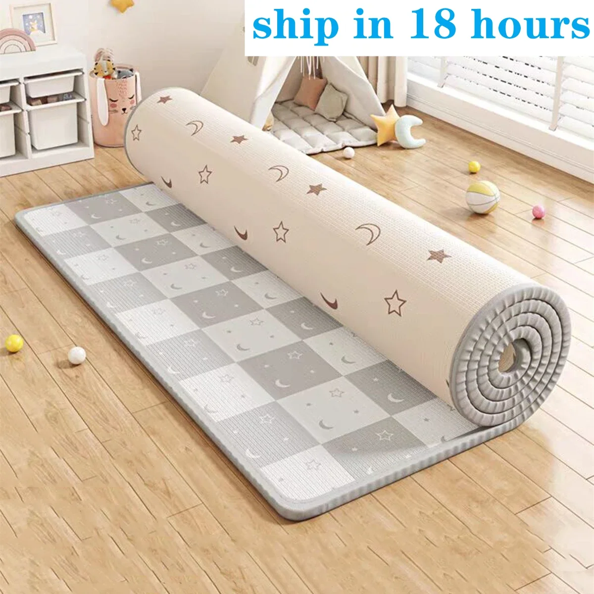 Double Sided Pattern Non-toxic Baby Activities Crawling Play Mats EPE Baby Activity Gym Room Mat Game Mat for Children's Mat Rug