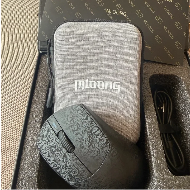 Mloong Planet MX301PRO Tri-Mode Wireless Gaming Mouse, Composite Carbon Fiber PAW3315 Sensor Esports Mouse For FPS Shooting game