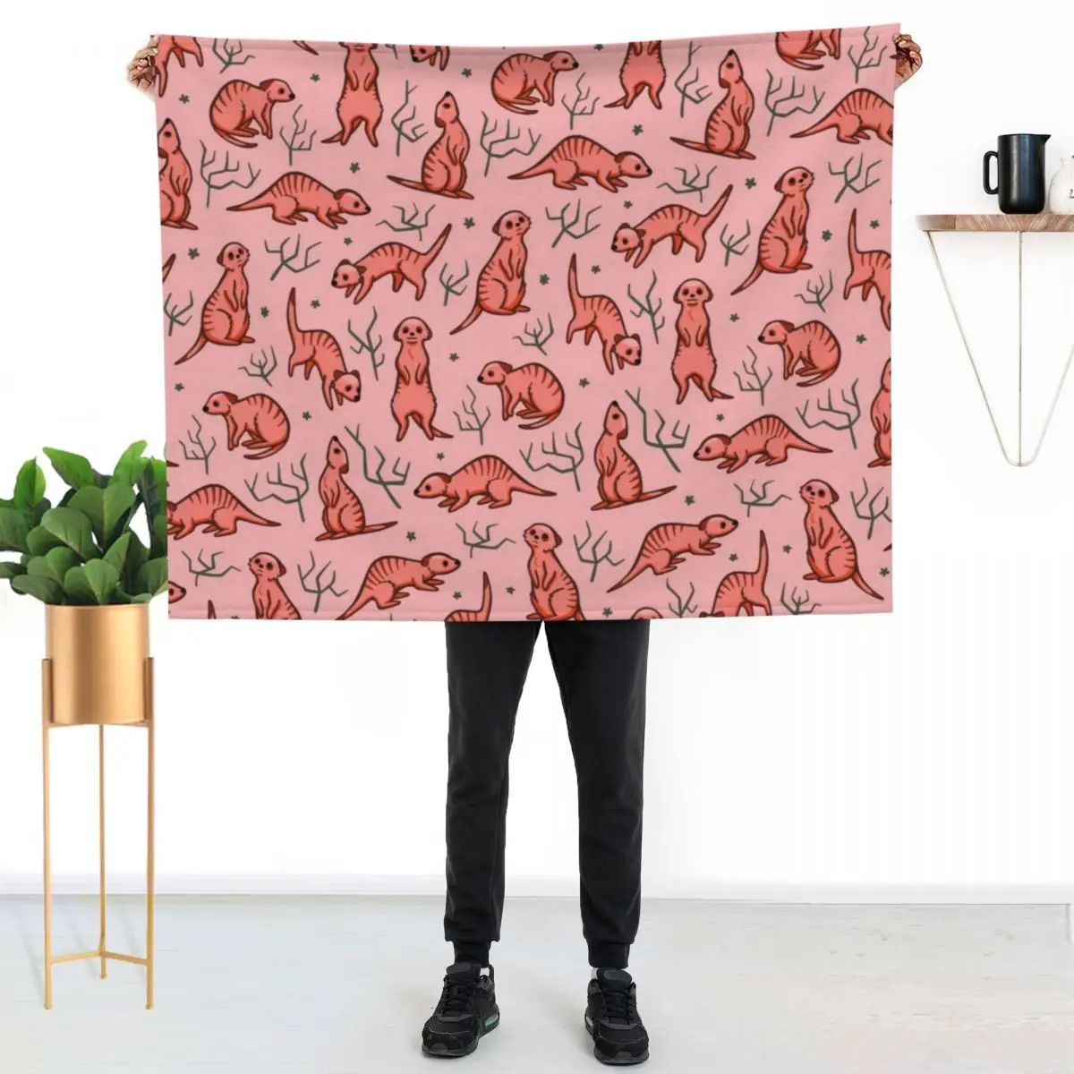 Major Meerkats Throw Blanket Stylish Couch Blanket for Home Living Room