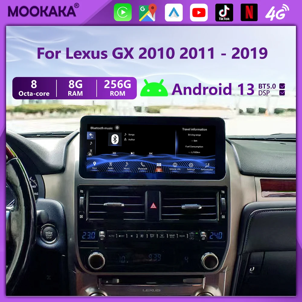

10.25inch For Lexus GX GX400 GX460 2010 2011 2012 2013-2019 Car Radio Multimedia Video Player CarPlay Android 13 Auto GPS navi