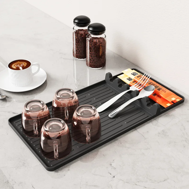 

Fashion Coffee Machine Mat, Silicone Tool Mat, Coaster, Cooker, Non-slip Water Insulation, Storage Mat Set