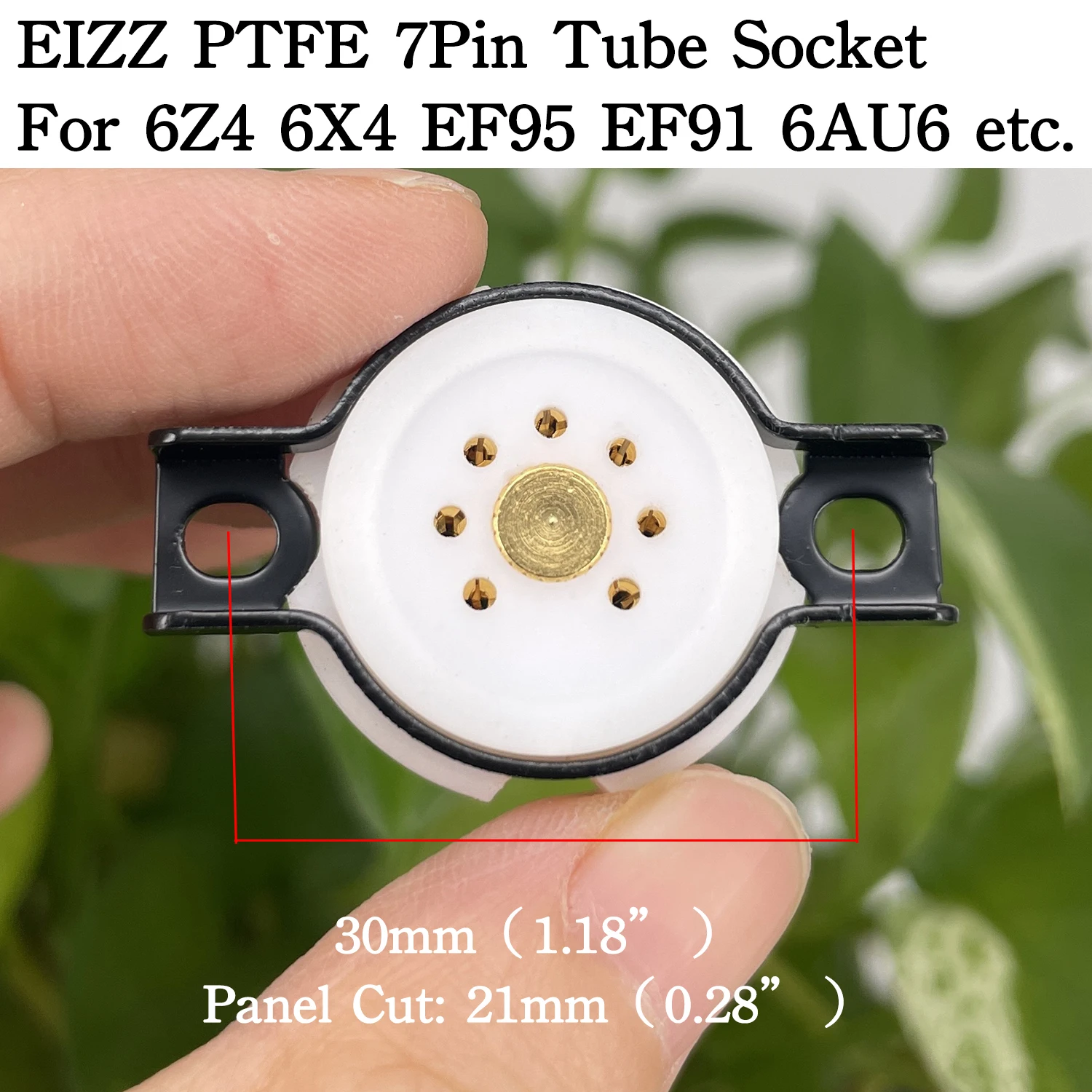 1PC EIZZ 7Pin Presa Tubo In Ceramica PTFE Per 6AQ5 EC92 EAA91 6J1 6J4 6J5 6A2 6H2 1A2 6Z4 6X4 Tubo A Vuoto Amplificatore Audio FAI DA TE