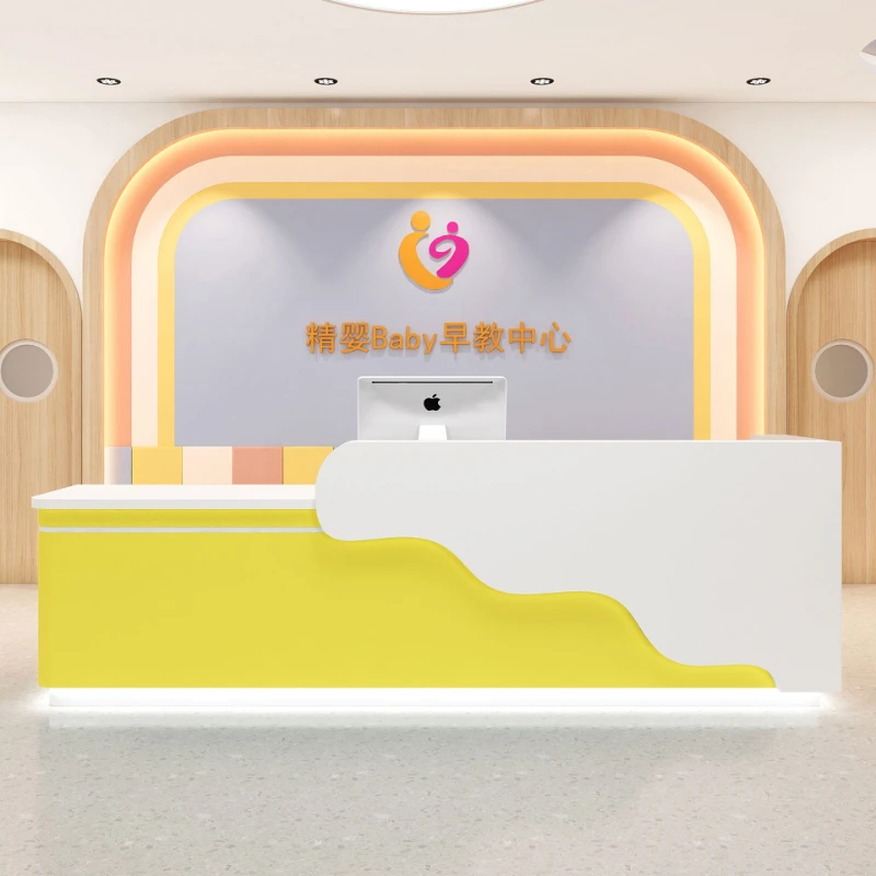 Training institutions Reception Desks Atmosphere Reception Desks interest classes modern Office Furniture receptie ZY40JDT