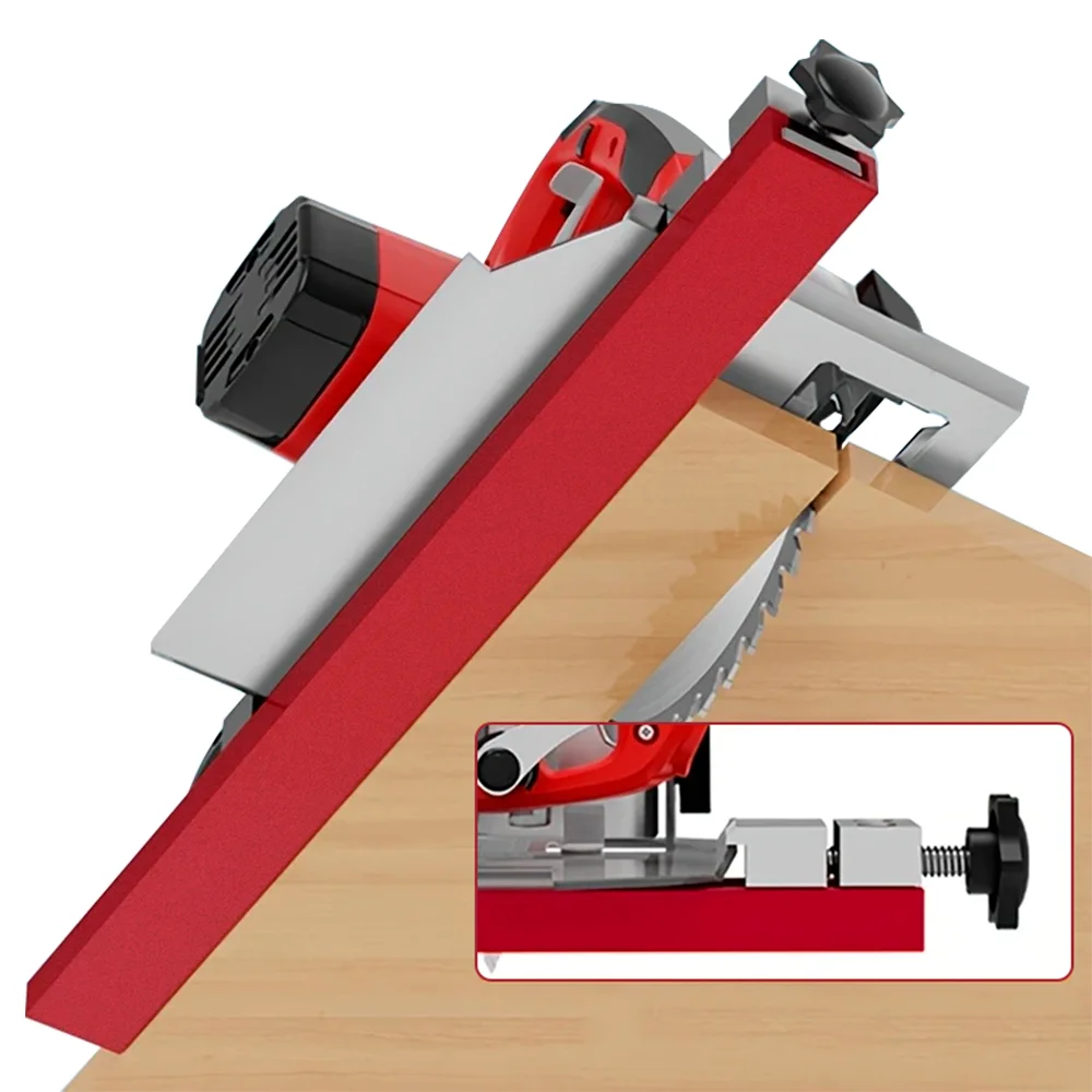 Quick-fix Cutting Machine Base Guide Rail Adjustable Circular Saw Guide Rail  2-Way Precision Positioning Clamp for Woodworking