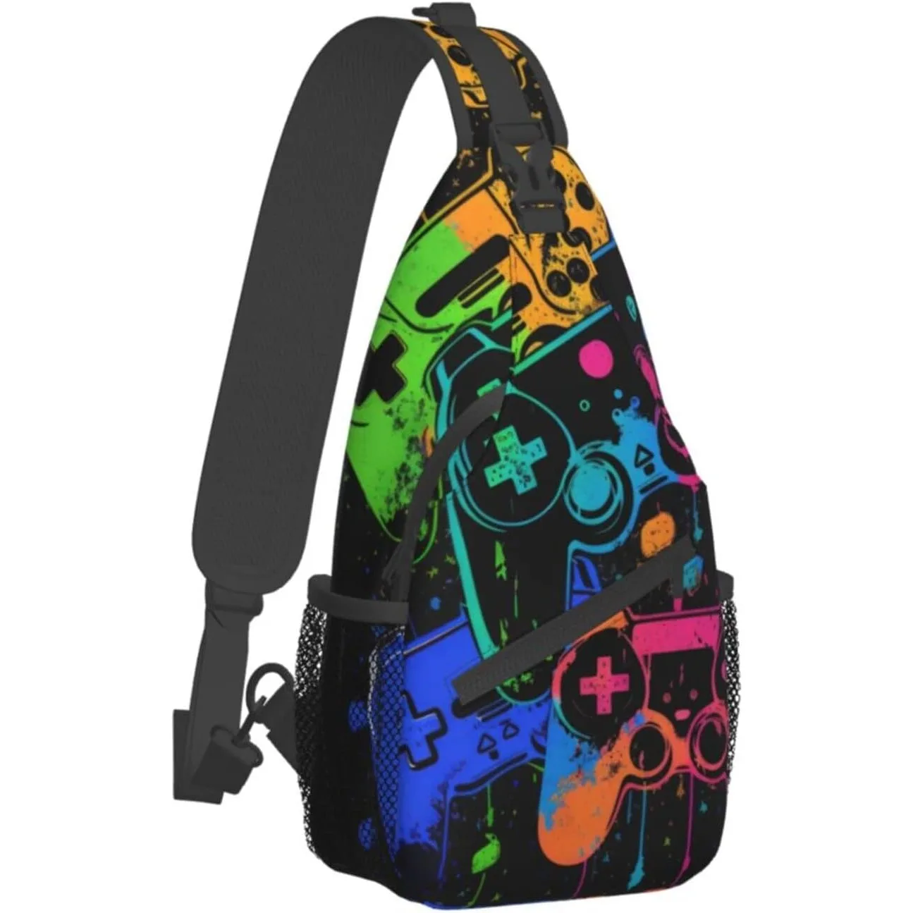 

Video Game Controller Crossbody Sling Backpack For Women Men Chest Sling Backpack Casual For Travel Hiking
