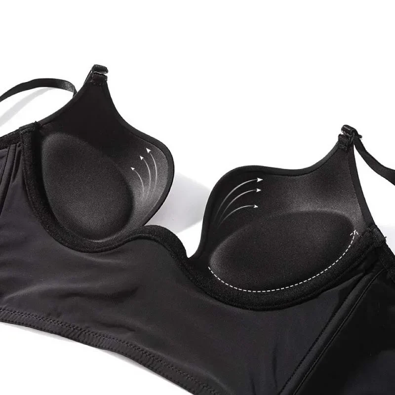 طقم ملابس داخلية بظهر منخفض للنساء ، حمالة صدر على شكل حرف U ، كوب جميل ، حمالة صدر مبطنة ، حمالة صدر مثيرة ، طريقة تعدد الارتداء