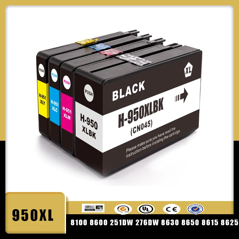 

Compatible for HP 950XL for 951XL For HP950 ink cartridge 950 951 Officejet Pro 8600 8610 8615 8620 8630 8625 8660 8680 Printer