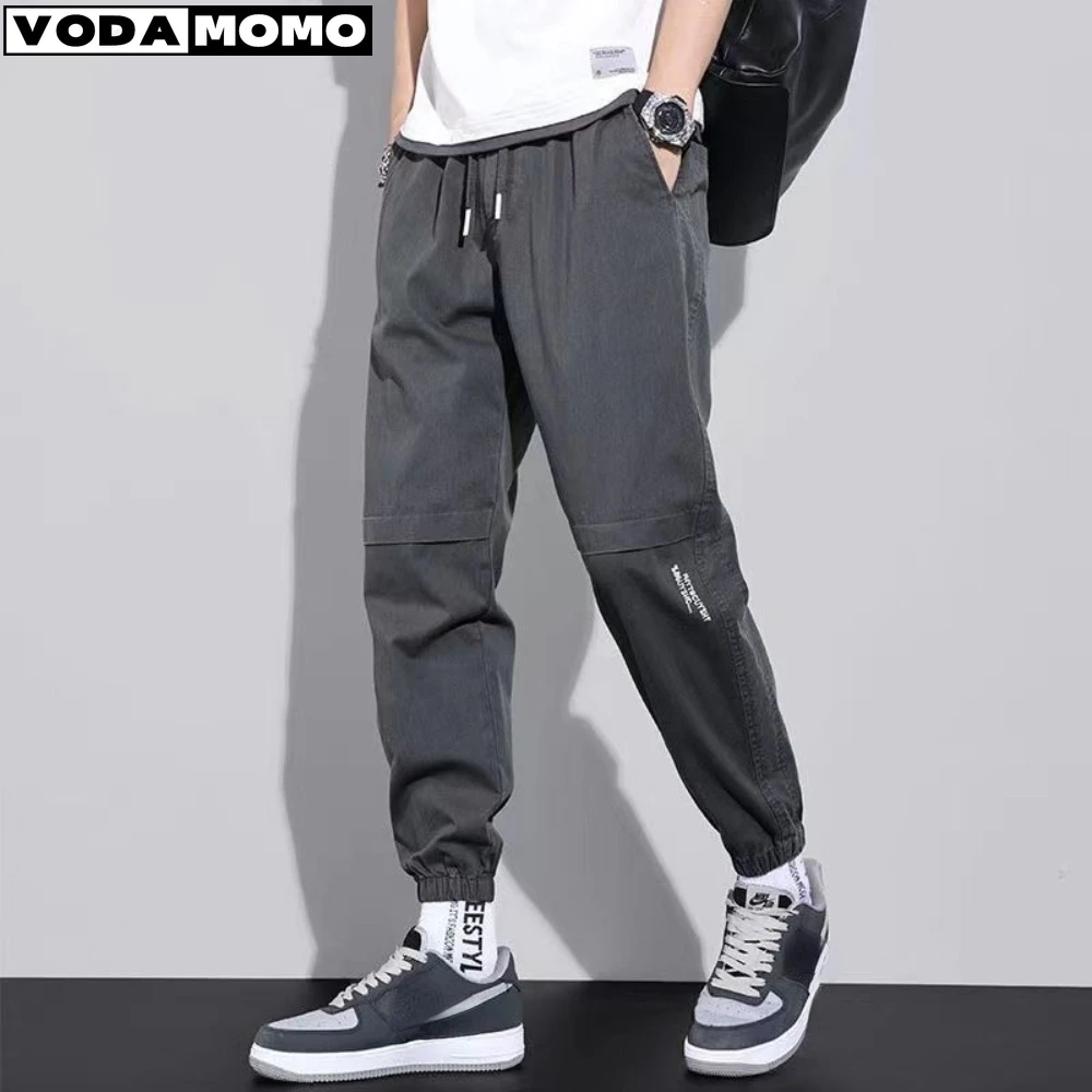 

2024 Summer Fashion Men's Cargo Pants Classic Pockets Waist Drawstring Loose Thin Street Casual All-match Trousers y2k Men’s