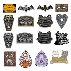 Punk Retro Ouija Board Enamel Pins Creative Witch Divination Badge Decorative Lapel Backpack Brooches Halloween Jewelry Gift