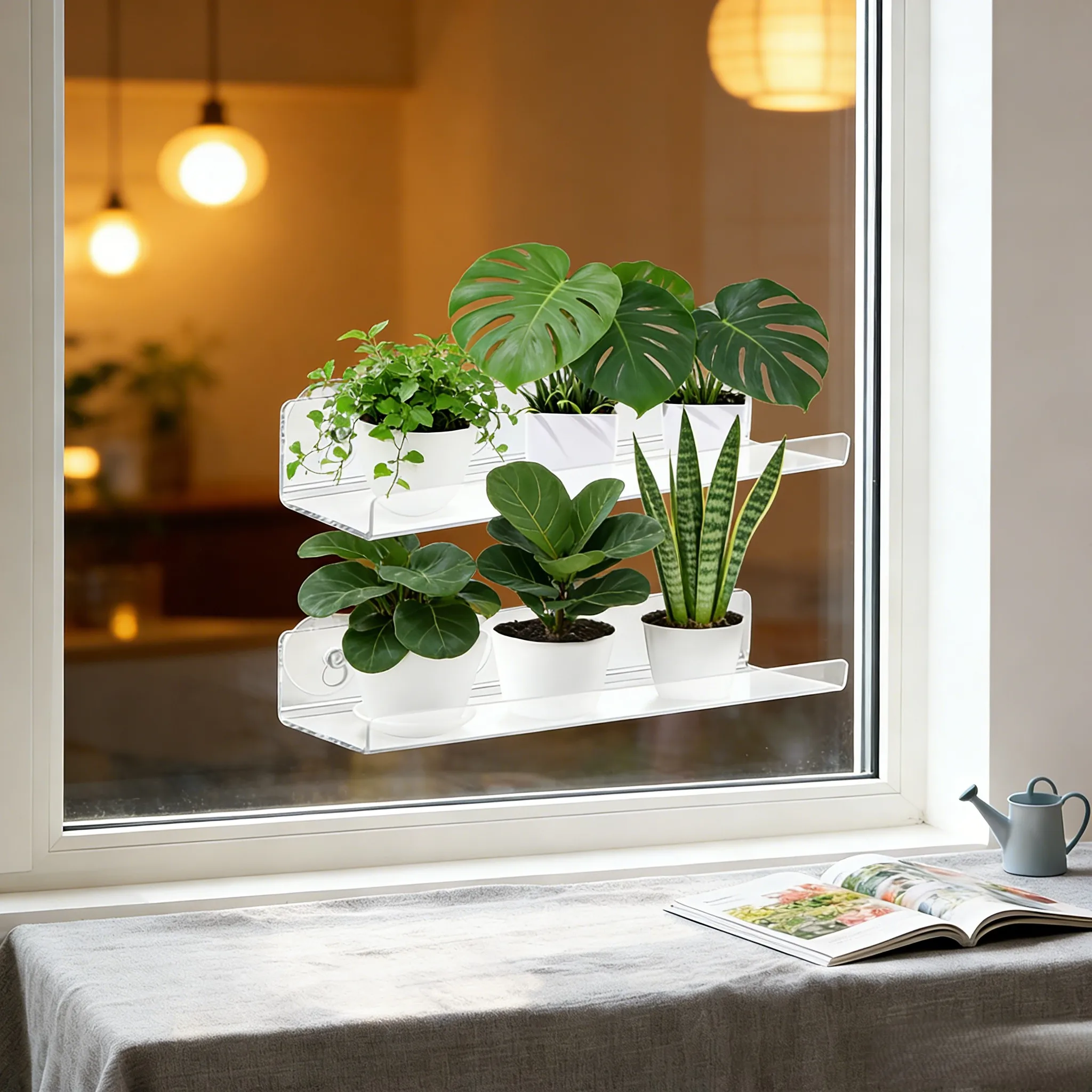 For Herbs For Indoor Plants Multipurpose Storage Space-Saving Organizer Indoor Display 12 Inch Space Saving Shelves