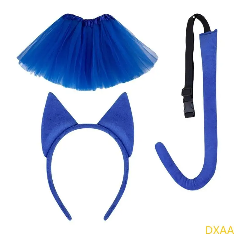DXAA mèo vai trò chơi trang phục Phụ kiện Mèo Tail Tail Halloween Cosplay Phụ kiện cho trẻ Cosplay Halloween dành cho trẻ
