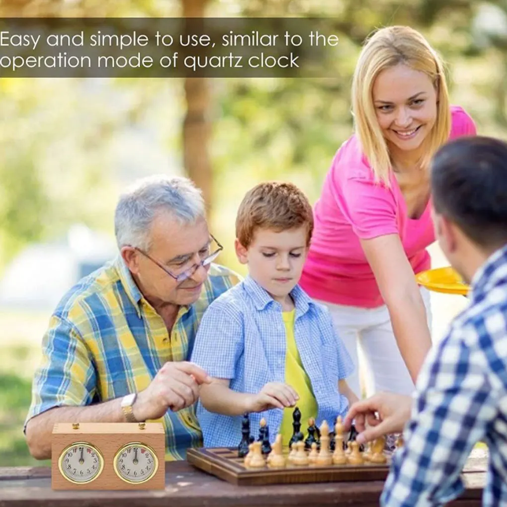 International Chess Timer Professional Clock Mechanical Count Up Down Stopwatch Portable Timing Tool Competition Clocks