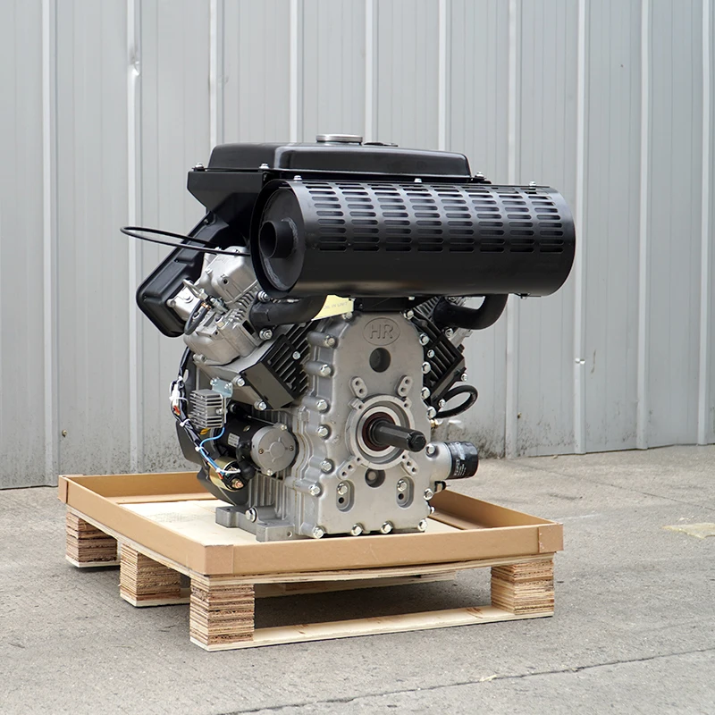 12.5L Diesel Engine Big Fuel Tank 30hp Air Cooled Two Cylinder Machinery Engines Taper Shaft 1326cc