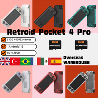 Retroid Pocket 4 Pro Retro Handheld Game Consoles 4.7 Inch Screen 8G+128G Android 13 Bluetooth 512G PSP PS2  RP4 Games Men gifts