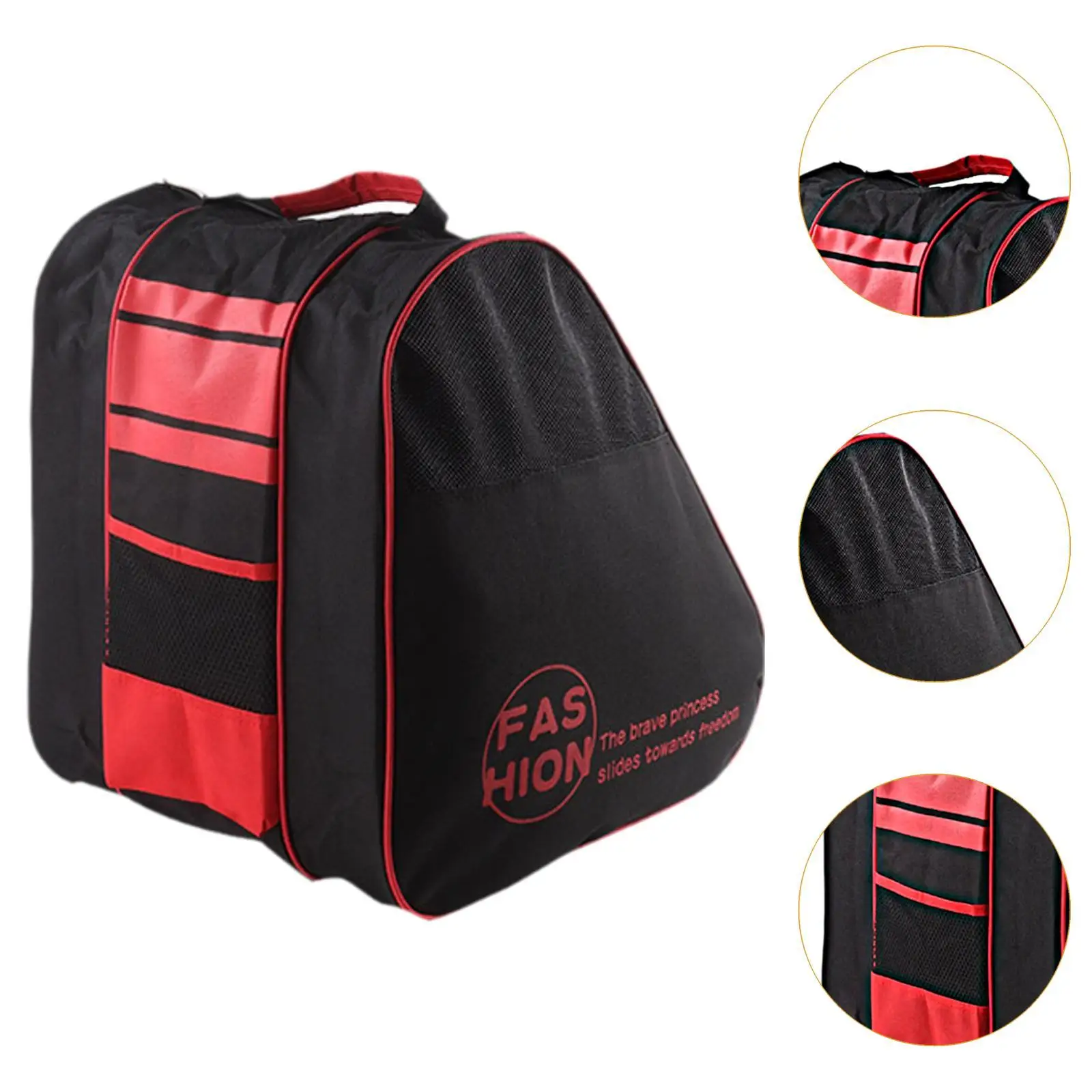 Skate Handbag Oxford Cloth 3 Layer Zip Inline Skate Bag Multipurpose Shoulder for Kids and Adults