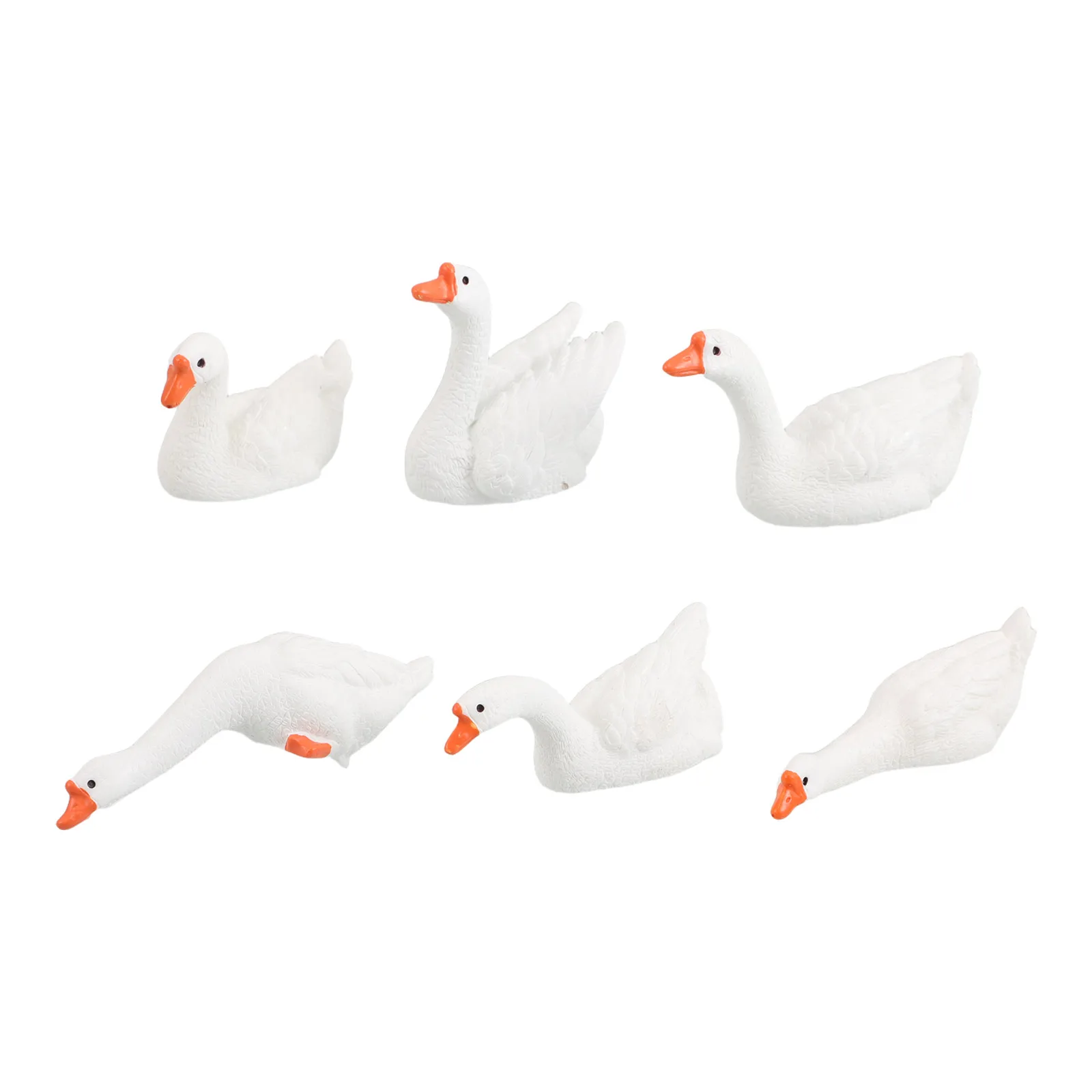 

6pcs Mini Statues Resin Garden Bonsai Decor Desktop Ornaments Durable Landscape Adornments For Home Office Patio Balcony