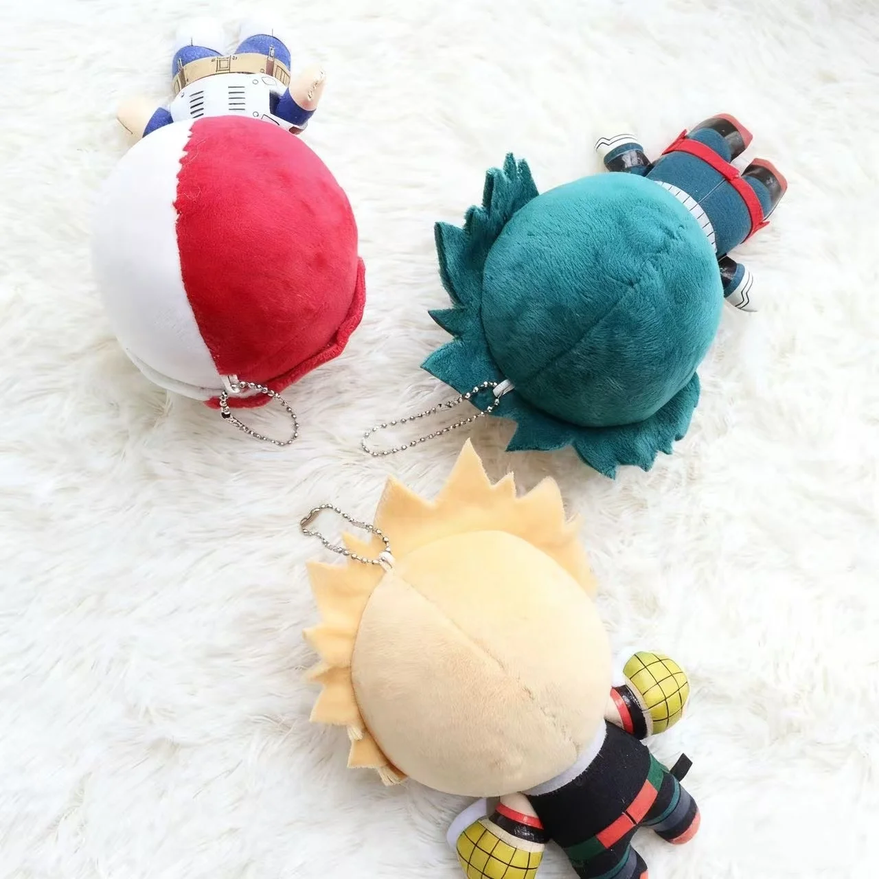 Porte-clés en peluche Midoriya Izuku Bakugou Katsuki Todoroki Shoto, figurine Cosplay, accessoires de dessin animé, 10/20cm