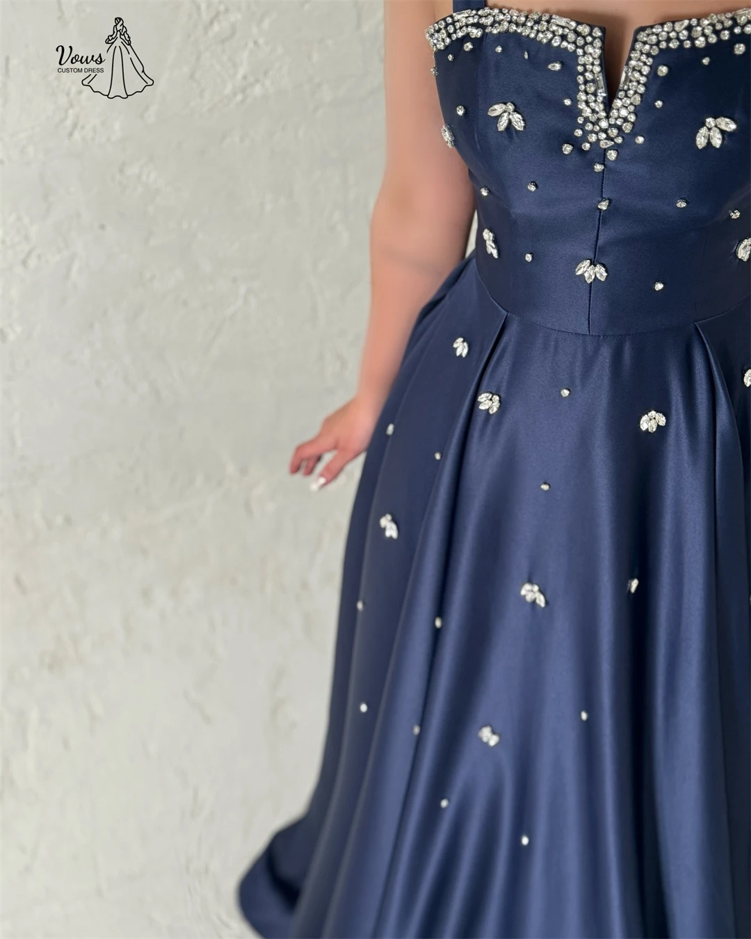 فساتين رسمية من Vows للمناسبات الخاصة Line A Robe Soiree مصنوعة حسب الطلب فساتين نسائية أنيقة للحفلات الفاخرة من قماش الساتان