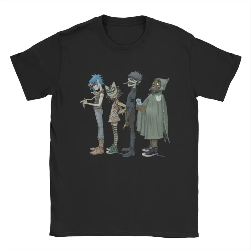 Gorillaz T- Men casual cotton tee o neck short sleeve t shirt big size clothes