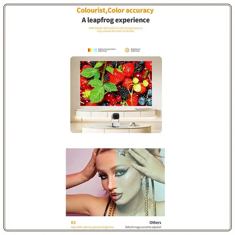 

Надежный-4K Wi-Fi проектор K2 PTZ Smart Android11 портативный домашний кинотеатр видео светодиодный Bluetooth мини-проектор, 4K Wi-Fi проектор K2