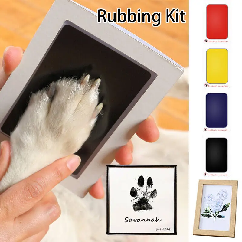 Handprint and Footprint Pad with Impression Suitable for Babies and Pets Cards DIY Hand And Footprint Kit Ink Pads Photo Frame