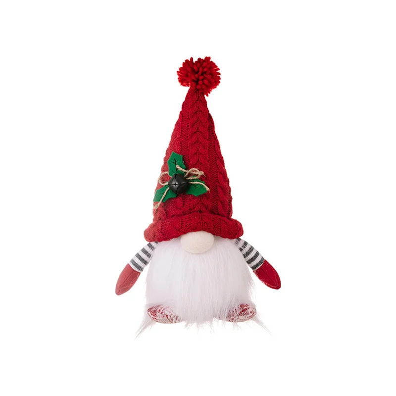 AA80-عيد الميلاد زخرفة متماسكة قبعة مضيئة رودولف دمية مجهولي الهوية جنوم دمية عيد الميلاد لوازم الديكور