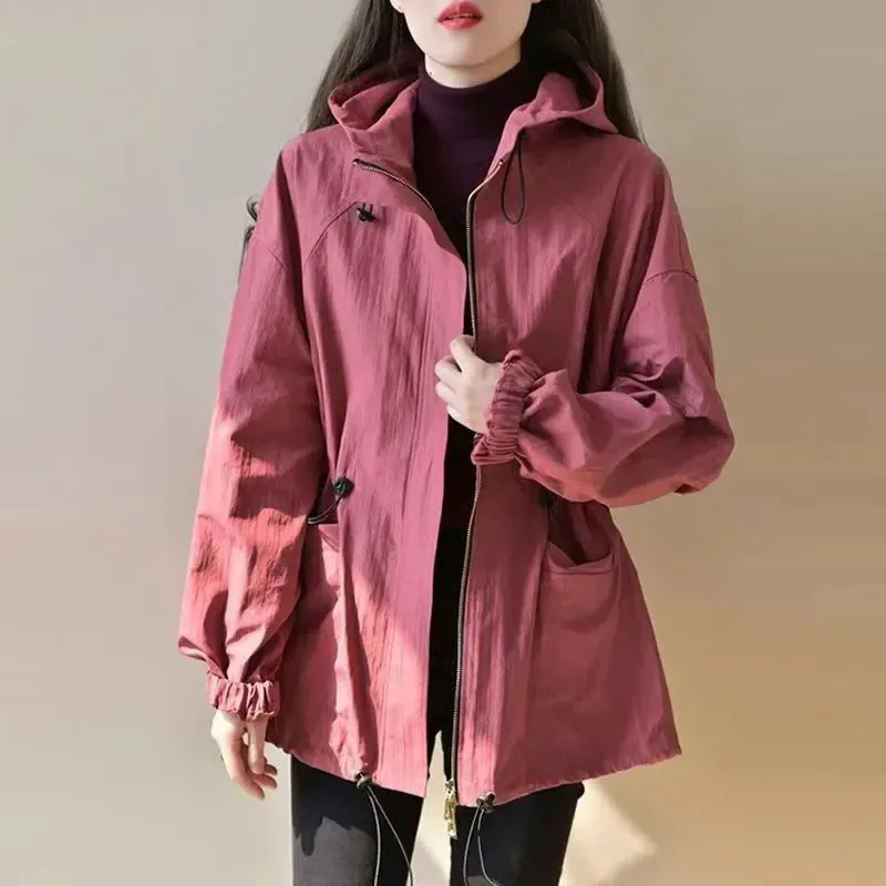 2026 Summer Clothing Outdoor Jackets Fitting Clothes Women's Lightweight Mid-length Windbreaker Jackets