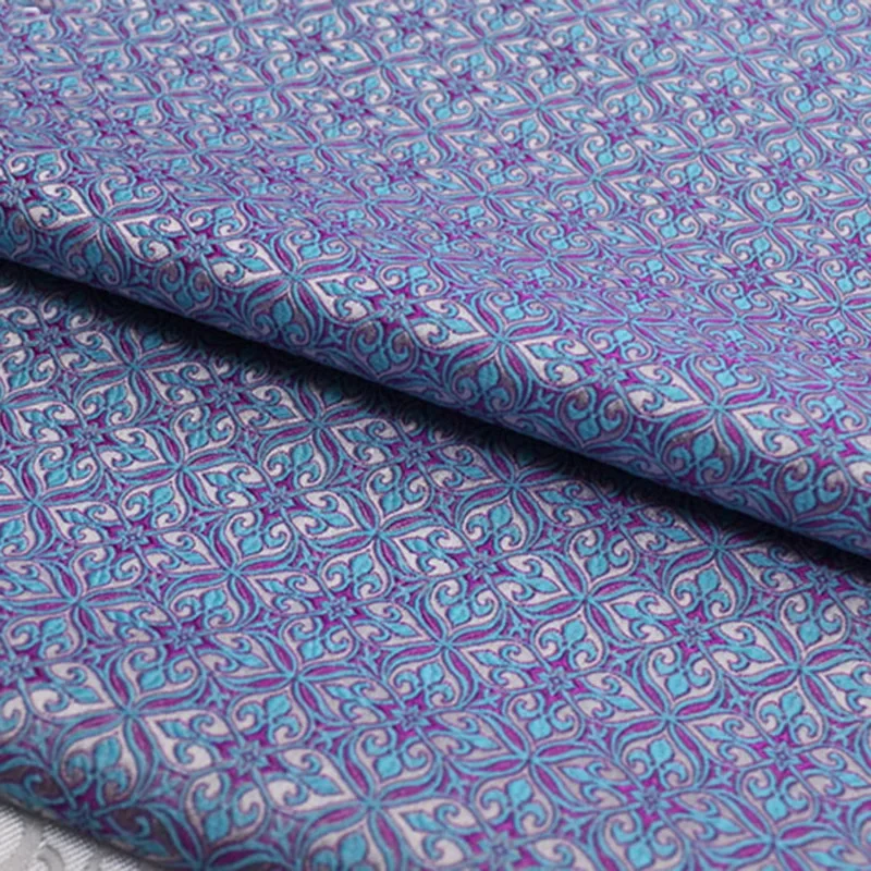 50cm Floral Pattern Brocade Jacquard Damask Fabric Skirt Stage Dress Clothes Coat Curtain Sewing DIY Home Textile Decoration