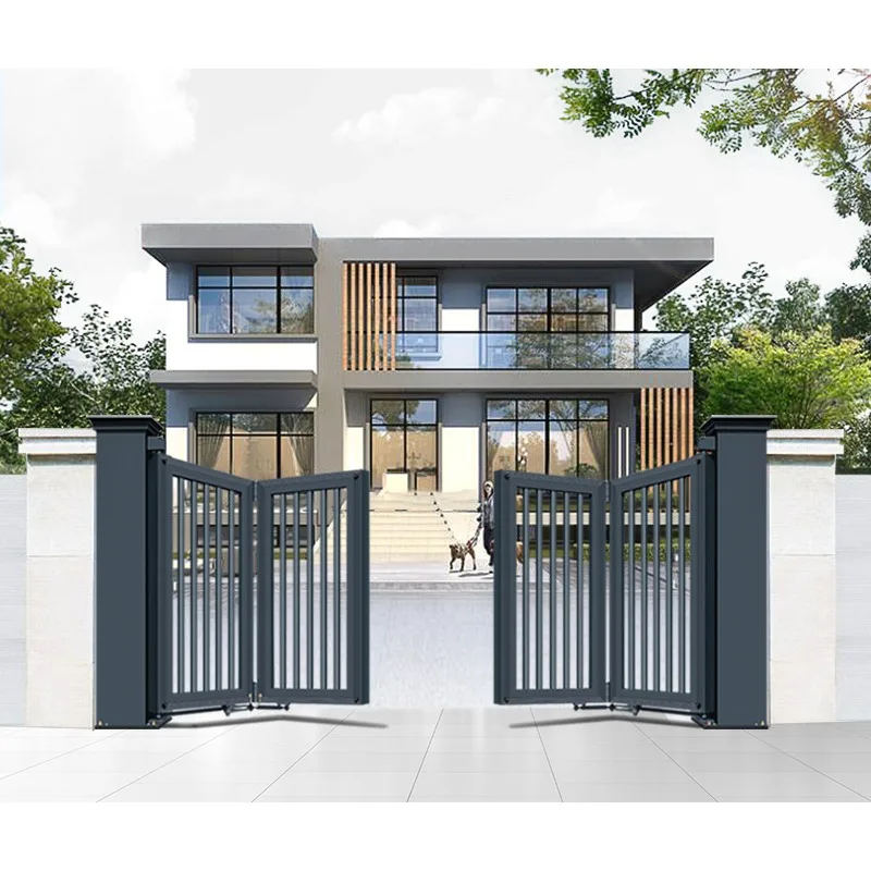 Trackless electric telescopic folding villa courtyard gate community yard automatic opening suspension electric gate