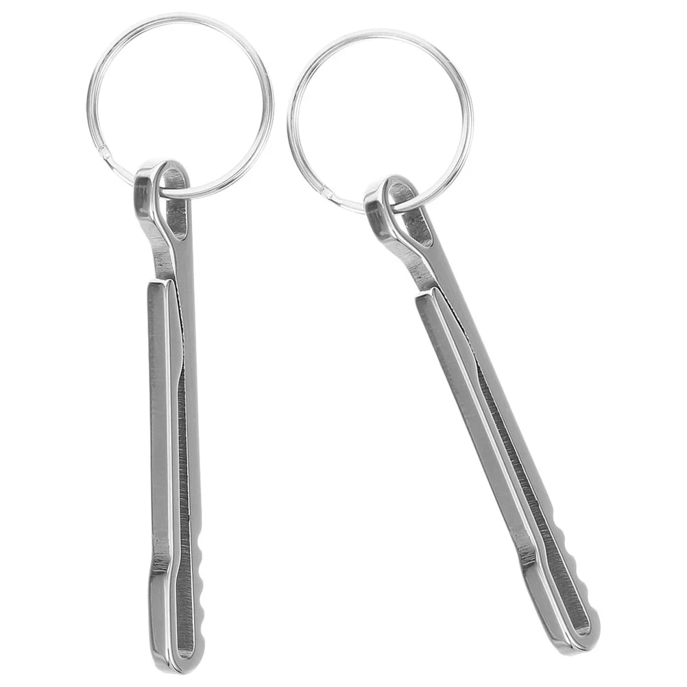 

2PCS Stainless Steel Waist Clip Cash Holder Lightweight Money Wallet Portable Keychain Carabiner Outdoor
