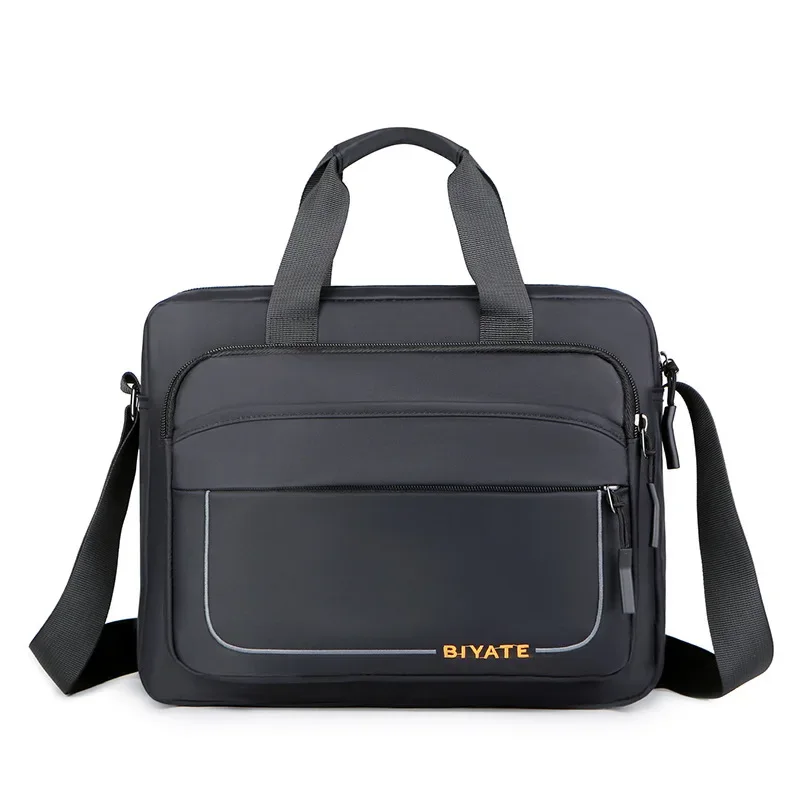 Men's Fashion Shoulder Bag Leisure Multi-function Cross Body Horizontal Handbag A4 Paper Business Briefcase Messenger Bag Men