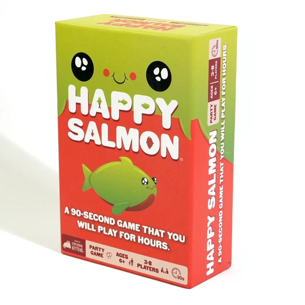 HOT Exploding Kittens Happy Salmon Family Friendly Zombie Kittens A Little Wordy Party Games Card Games for Adults, Teens & Kids