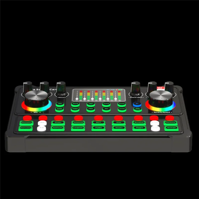 -A61K M3 RGB LED Wireless Bluetooth Compatible External Mixer Sound Card Noise Reduction For Live Streaming Singing Recording