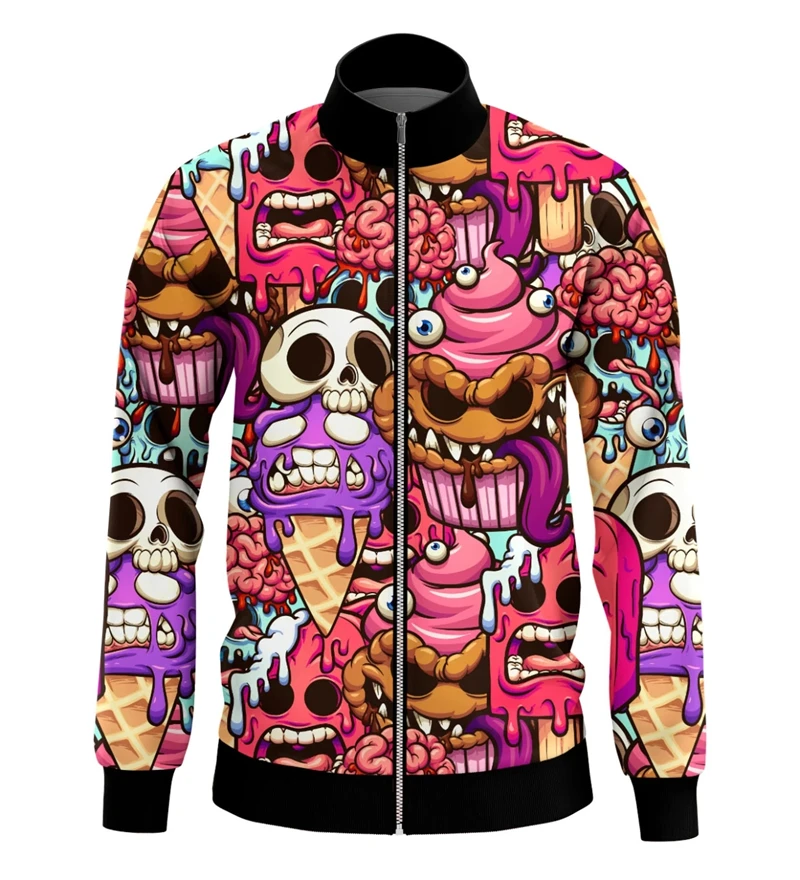 Kolorowy wzór Kurtka z nadrukiem 3D Bluzy z długim rękawem Kurtka dla mężczyzn Odzież męska Duży rozmiar Casualowy wzór Płaszcze męskie