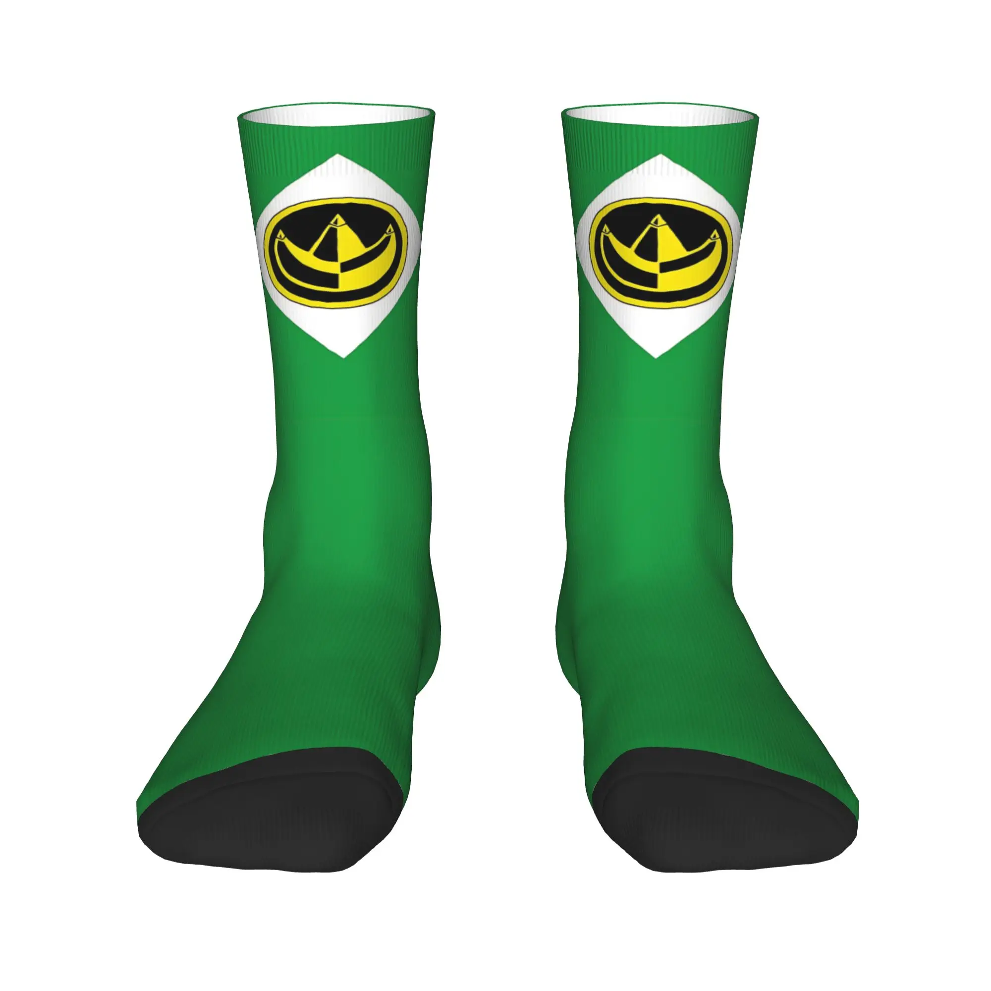 MMPR Green Ranger With Coin  Socks  Trendy Stockings Spring Non Slip Couple Socks Medium Soft Printed Running Socks