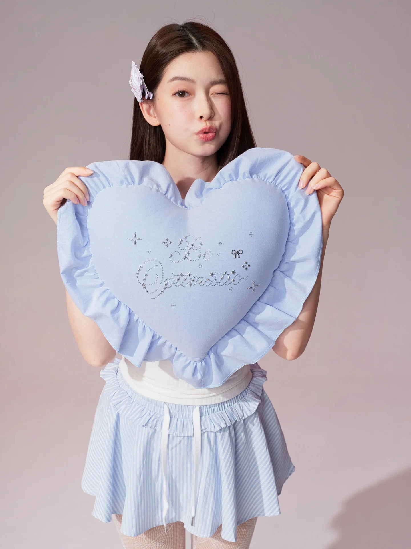 

PURLABEL Оригинальная декоративная подушка в форме сердца для дивана, кровати, с наполнителем, милый декор для спальни, домашний текстиль