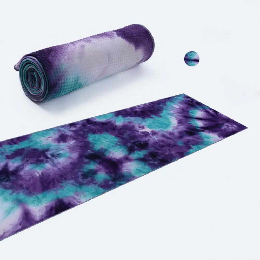 Yoga Towel Sweat Absorption Non-Fading Superfine Fiber Yoga Blanket Workout Towel Yoga Mat With Anti-slip Grip Dots For Gym