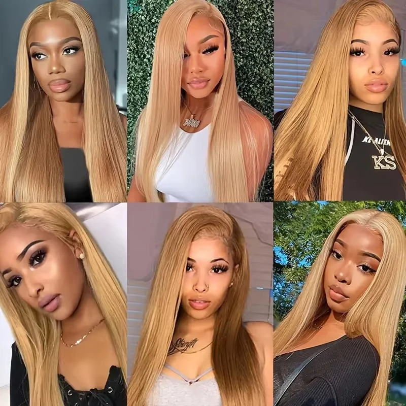 Varlea 27 Straight Hd Lace Frontal Wig 13x6 13x4 Straight Wig Honey Blonde Wig Human Hair Perruque Blonde Brazilian For Women