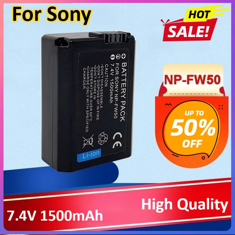 

7.4V 1500mAh NP-FW50 NP FW50 Battery + LED USB Dual Charger for Sony A6000 A6400 A6300 A6500 A7 A7II A7RII A7SII A7S A7S2 A7R