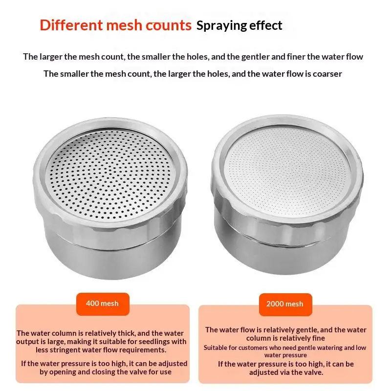 Hot Sale 400/1000/2000 Mesh Garden Sprinkler Nozzle Irrigation Head For Household Garden Flower Daily Watering Use
