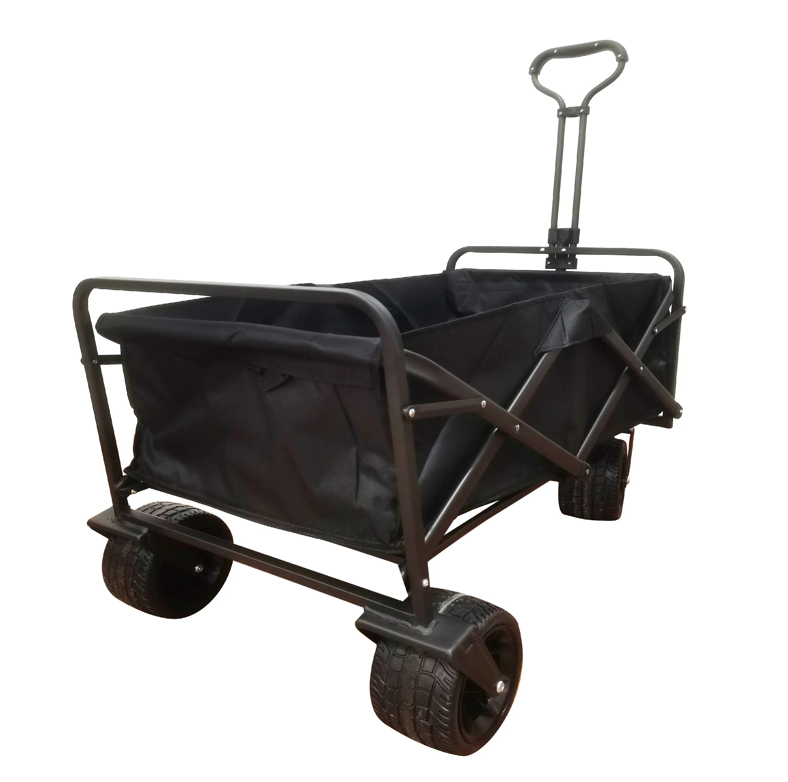 Uni-Silent Folding Garden Trolley Outdoor Camping Cart With Double Brake Portable Foldable Picnic Wagon Trailer Beach FW100