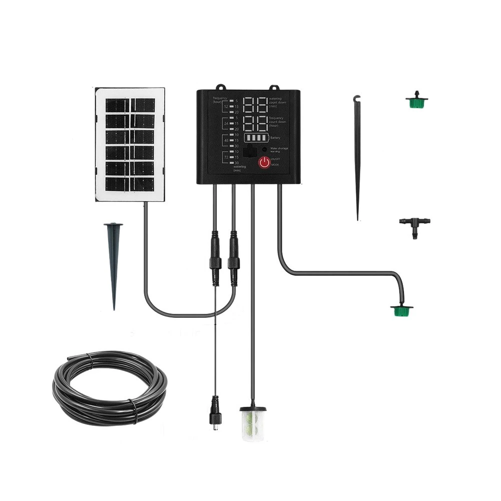 Outdoor Drip Irrigation Solar Watering System Anti-siphon Protection Solar Powered Operation Ip44 Waterproof Rating