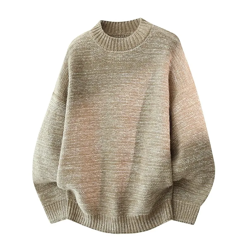 

Thiened Warm Knitted Sweater Faionable Casual Versatile Men's Top Autumn Winter New Arrival Polyester Nylon Wool Blend Lo...