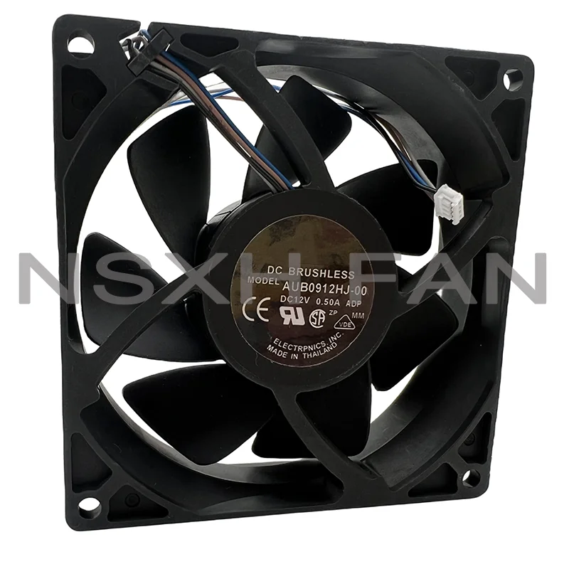 FAN 9025 9CM AUB0912HJ-00 12v 4 Line Projector Silent Fan 90X90X25MM