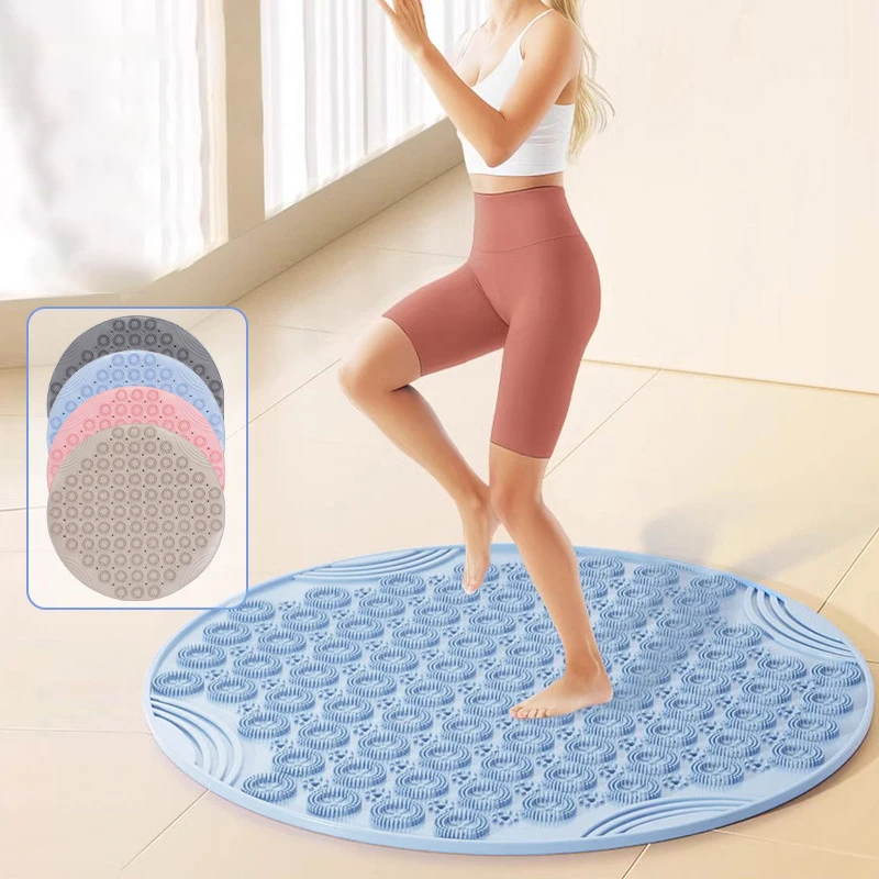 Soft Silicone Ultra Jogging Acupressure Board Foot Massage Cushion Bathroom Anti-slip Mat Household Floor Mats