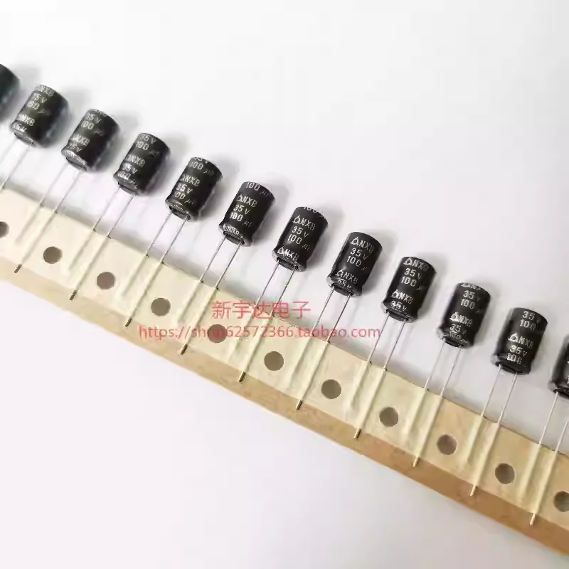 10-100PCS Original electrolytic capacitor 35V100UF 8X11.5 Korean Sanying NXB high-frequency low resistance 100UF35V