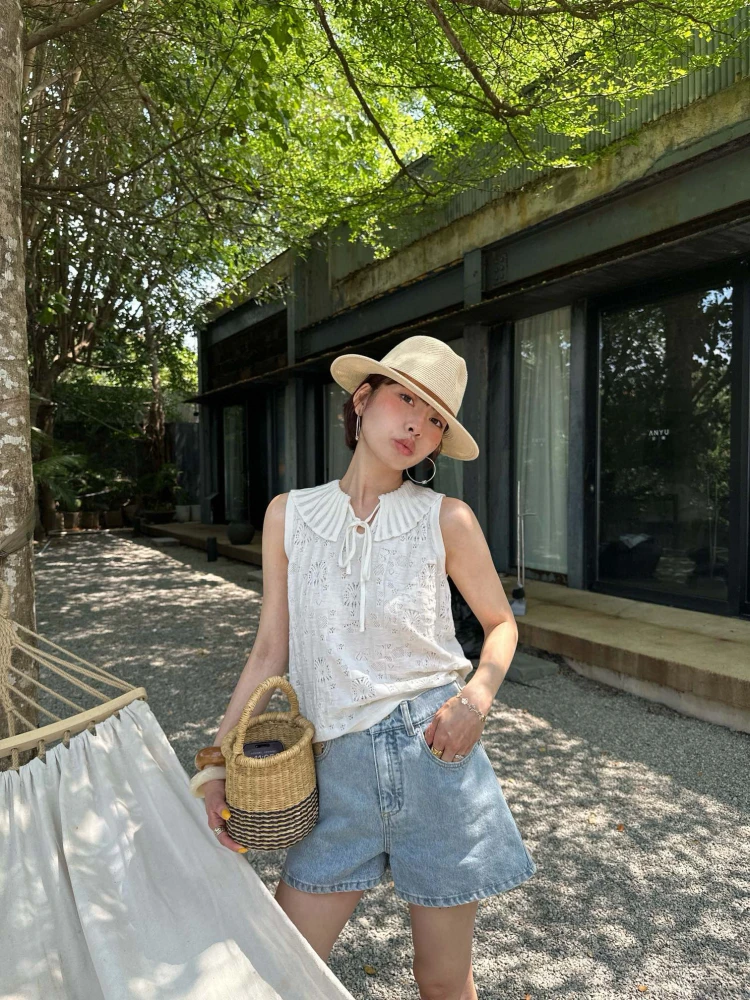 

Летний трикотажный топ Monkey Studio: элегантный, приталенный, с воротником и поясом, для женщин, для повседневной носки