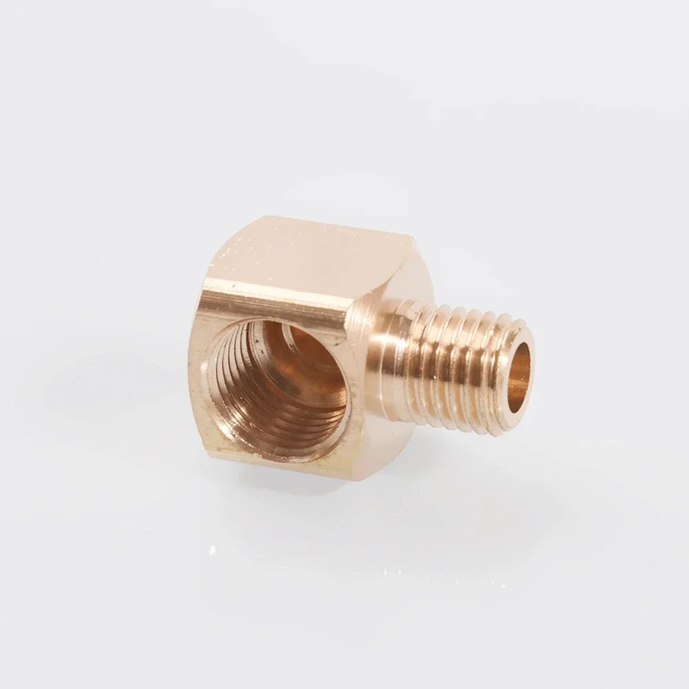 M6/8/10 1/8 1/4 3/8 Inch BSPP Female/Male Brass 90-Deg Elbow Plumbing Adapter Lubrication-Tubing Block