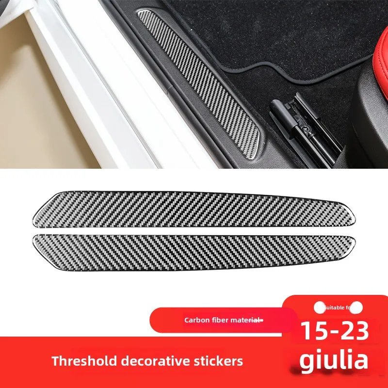 

For α coefficient Giulia Stelvio Carbon Fiber Sill Bar Pedal Sticker Interior Modification Accessories
